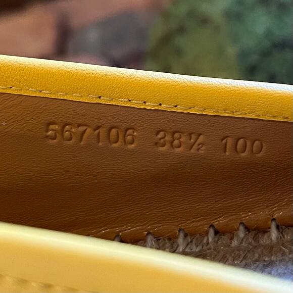GUCCI Yellow Microguccissima Leather Espadrilles SZ 38.5 (8.5 US) - Picture 8 of 8